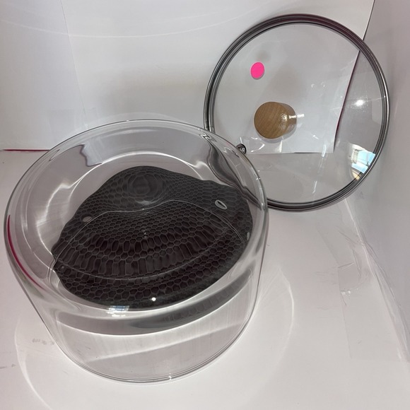 Glass Saucepan with Cover Stovetop Cooking Pot with Lid (Missing Pot Handle) New - Picture 3 of 5